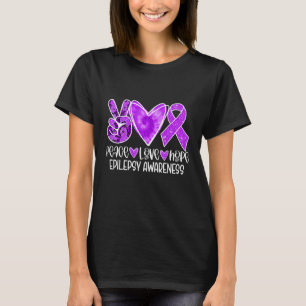 T-shirt Mois de sensibilisation à l'épilepsie Ruban violet