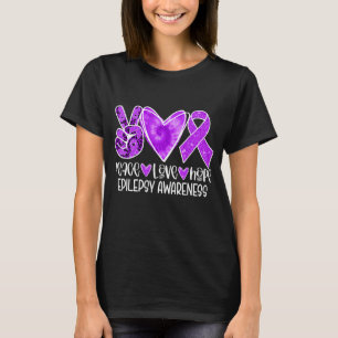 T-shirt Mois de sensibilisation à l'épilepsie Ruban violet