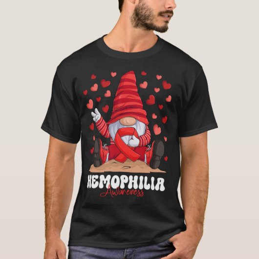 T-shirt Mois de sensibilisation à l'hémophilie Ruban rouge (Devant)