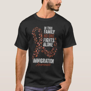 T-shirt Mois de sensibilisation à l'immigration Papillons