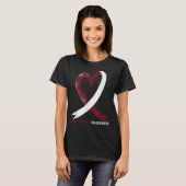 T-shirt Mois de sensibilisation au cancer buccal 2024 Cou  (Devant entier)