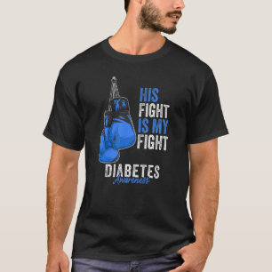 T-shirt Mois de sensibilisation au diabète Boxe Gants Bleu