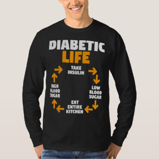T-shirt Mois de sensibilisation au diabète Cycle de vie di