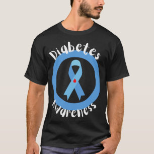 T-shirt Mois de sensibilisation au diabète Ruban bleu Type