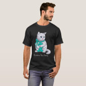 T-shirt Mois de sensibilisation au scléroderme Chat au rub (Devant entier)
