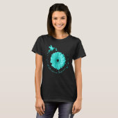 T-shirt Mois de sensibilisation au scléroderme Ruban Turqu (Devant entier)