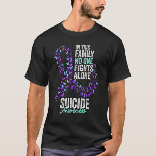 T-shirt Mois de sensibilisation au suicide Papillons pourp