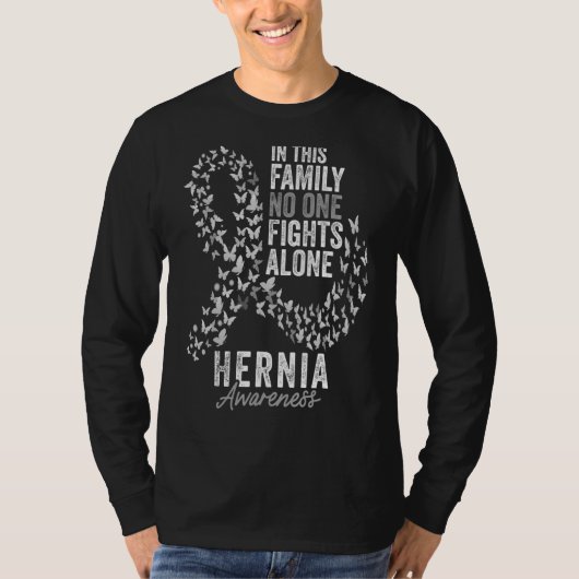 T-shirt Mois de sensibilisation aux hernies Papillons Ruba (Devant)