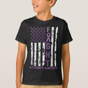 T-shirt Mois de sensibilisation Heimers Jour Usa Drapeau R