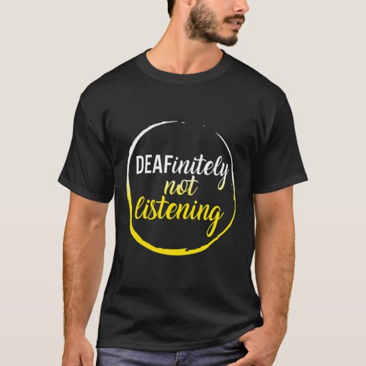 T-shirt Mois De Sensibilisation Sans Écouter Asl Lang (Devant)