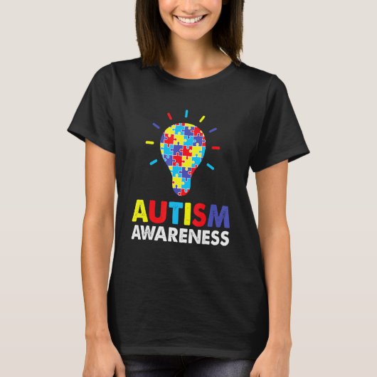 T-shirt Mois de sensibilisation sur l'autisme Autistique m (Devant)