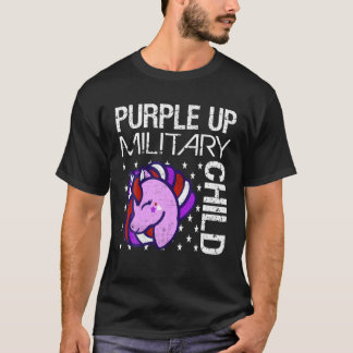 T-shirt Mois De Sensibilisation Violet À L'Enfant Militair