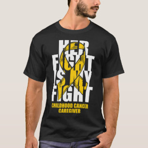 T-shirt Mois des soignants de cancer infantile Ruban doré