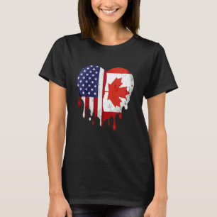 T-shirt Mois du patrimoine américano-canadien Drapeau du C