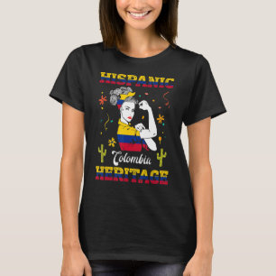 T-shirt Mois du patrimoine hispanique Colombie Colom indes