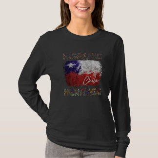 T-shirt Mois du patrimoine hispanique Drapeau du Chili Lat