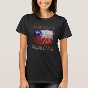 T-shirt Mois du patrimoine hispanique Drapeau du Chili Lat