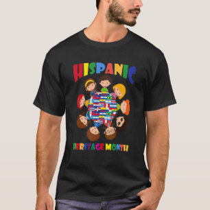T-shirt Mois du patrimoine hispanique Drapeau Enfants Garç