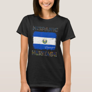 T-shirt Mois du patrimoine hispanique Drapeau Nicaragua Fi