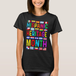 T-shirt Mois du patrimoine hispanique fier de tous les pay