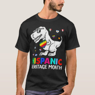 T-shirt Mois du patrimoine hispanique Fiers Dinosaures lat