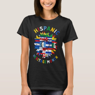 T-shirt Mois du patrimoine hispanique Fleurs de soleil Tou