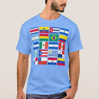T-shirt Mois du patrimoine hispanique Latino Drapeau tous 