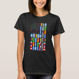 T-shirt Mois du patrimoine hispanique Latino Drapeau Tous