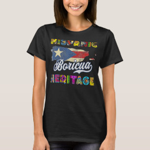 T-shirt Mois du patrimoine hispanique national Porto Rico 