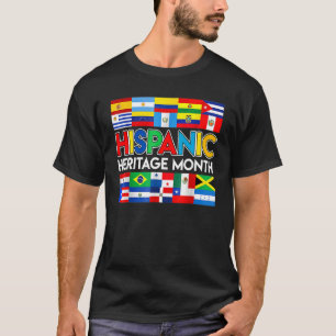 T-shirt Mois du patrimoine hispanique Pays d'Amérique lati
