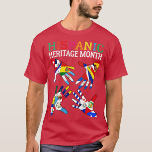 T-shirt Mois du patrimoine hispanique Pays latinos Drapeau