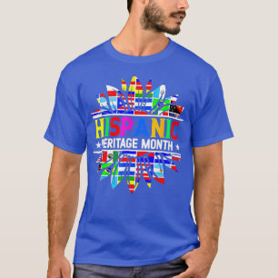 T-shirt Mois du patrimoine hispanique Pays latinos drapeau