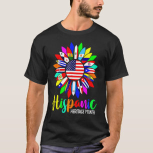 T-shirt Mois du patrimoine hispanique Pays latinos drapeau