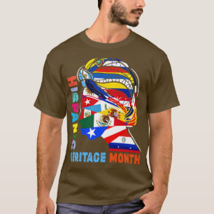 T-shirt Mois du patrimoine hispanique Pays latinos Drapeau