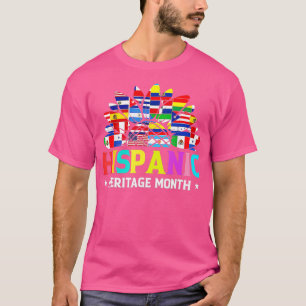 T-shirt Mois du patrimoine hispanique Pays latinos drapeau