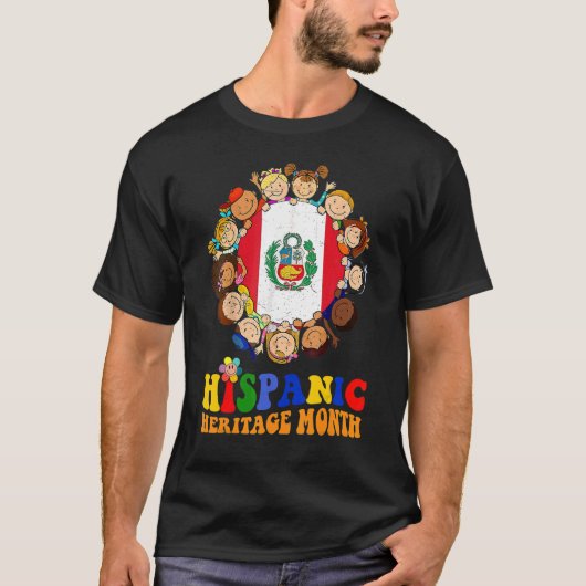 T-shirt Mois du patrimoine hispanique Pérou Enfants Garçon (Devant)