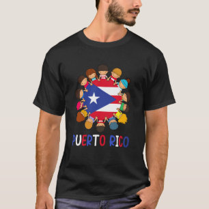 T-shirt Mois du patrimoine hispanique Porto Rico Rican Kid