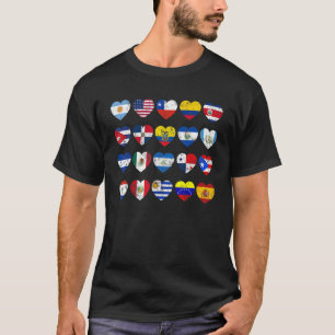 T-shirt Mois du patrimoine hispanique Tous les pays latino