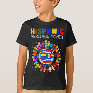 T-shirt Mois du patrimoine hispanique Tous les pays latins