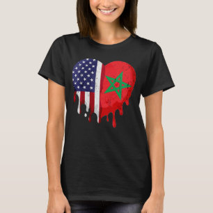 T-shirt Mois du patrimoine marocain américain Drapeau maro