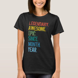 T-shirt Mois et année personnalisés