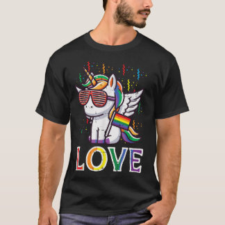 T-shirt Mois gay pride Amour Unicorn Lgbtq Ally Arc-en-cie