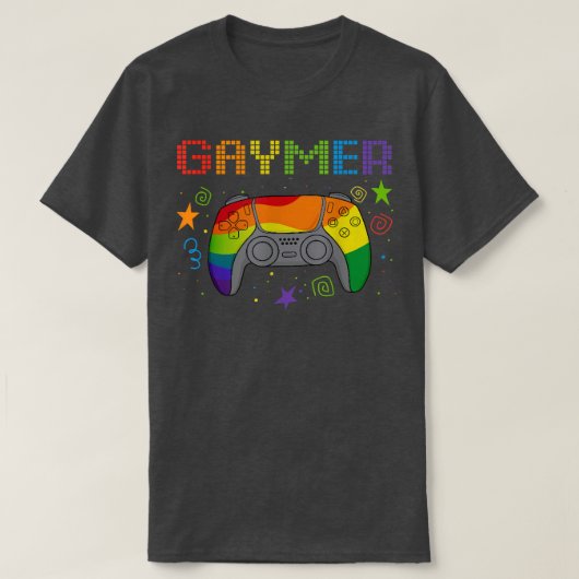 T-shirt Mois Gay pride Gaymer Rainbow Gamer Gamepad LGBTQ (Design devant)