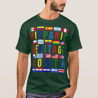 T-shirt Mois hispanique du patrimoine latin Pays latins fp