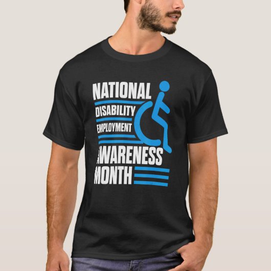 T-shirt Mois national de sensibilisation à l'emploi des pe (Devant)