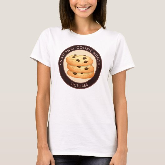 T-shirt Mois national des biscuits, biscuits à puces de ch (Devant)