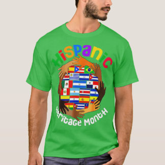 T-shirt Mois National Hispanique Du Patrimoine Tous Les Pa