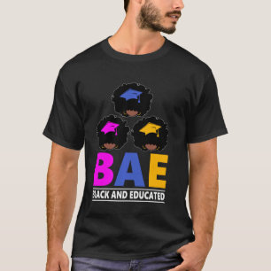 T-shirt Mois Noir Bae Et Noir Éduqué