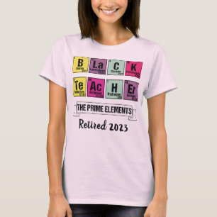 T-shirt Mois noir tendance Chimie retraitée Enseignant noi