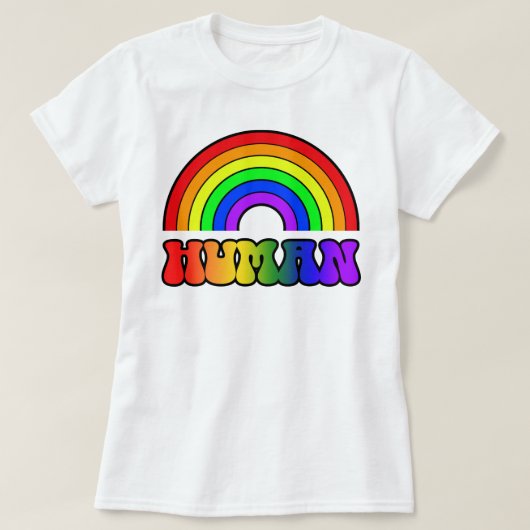 T-shirt Mois Rainbow Human Pride (Design devant)